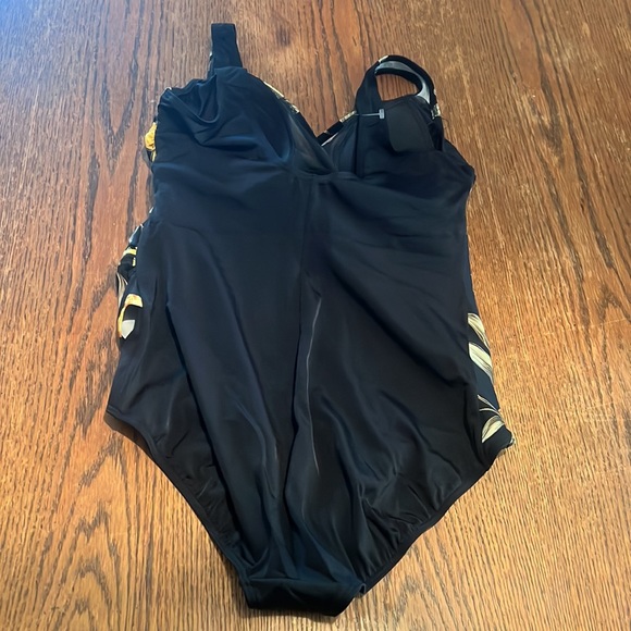 Silhouette Solution Floral Tankini One Piece Swim Suit Size 14 - Picture 11 of 12